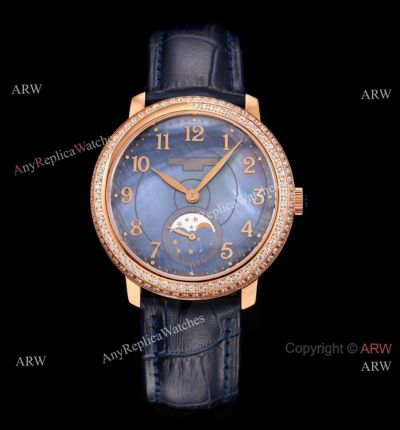 Swiss Patek Philippe Geneve Complications Mother of Pearl Dial Rose Gold Watch